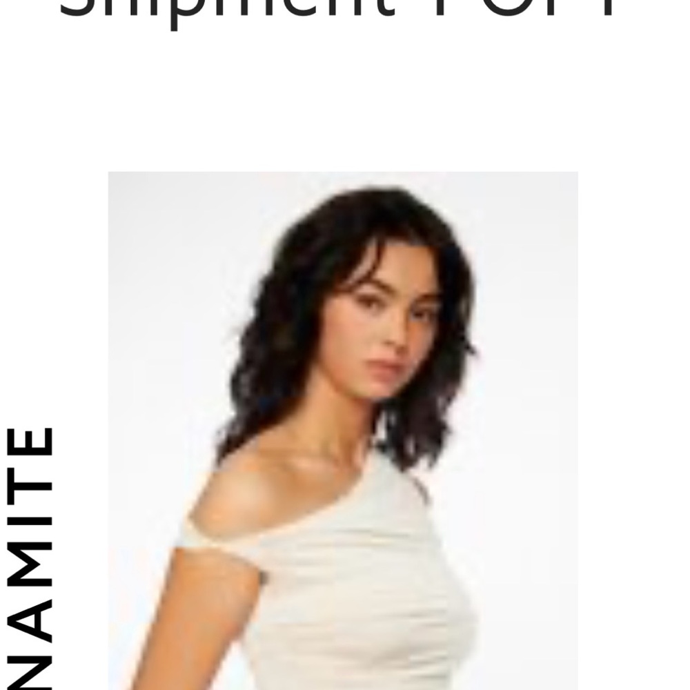 Dynamite Cream Asymmetrical Blouse